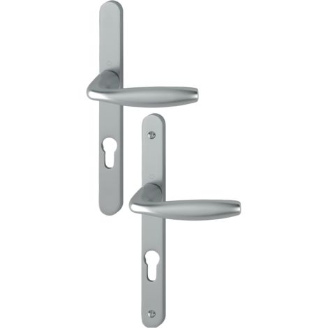 Set di porte con piastra stretta New york Key i in acciaio inox F9 HOPPE - 1810RH/300LMSGL/1810 - 195mm - entr.7/70 C.7 - 48/57 - 3398093