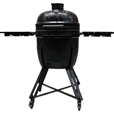 Barbecue kamado Kamal 2.0 Large – Construction céramique – 82,5 cm de hauteur – Grille inox 46 cm – Système de cuisson flexible – Barbecook