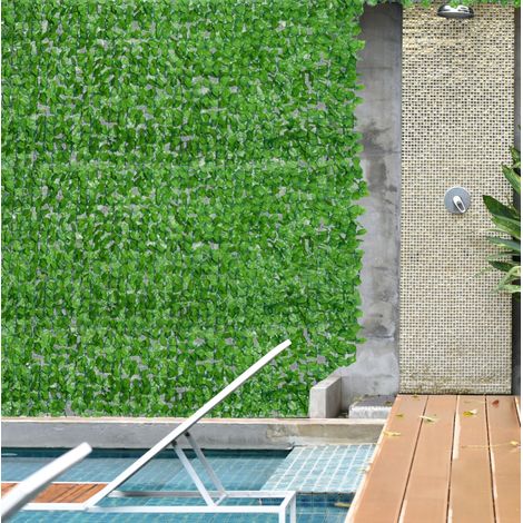 Siepe artificiale frangivista 300x100 cm in PE verde chiaro, senza manutenzione – MEUBLIV (1/5)