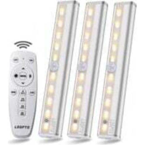 ZVD Lampe LED sans Fil 3 Packs avec Télécommande - Pour Chambres, Armoires, Vitrines, Aucun Câblage Requis (1/5)