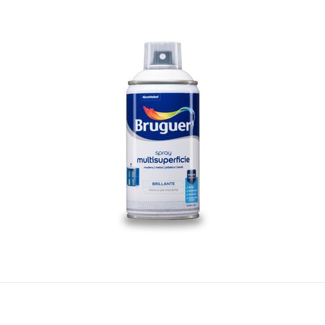 Bruguer Acrylic Multisuperficie Esmalte al agua en Spray Brillante Blanco Permanente 300 ml