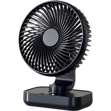 Ventilateur de bureau rechargeable par USB, batterie 4000 mAh, silencieux et puissant, 4 vitesses, ventilateur portable amovible pour la maison, la chambre, le bureau et l'extérieur.