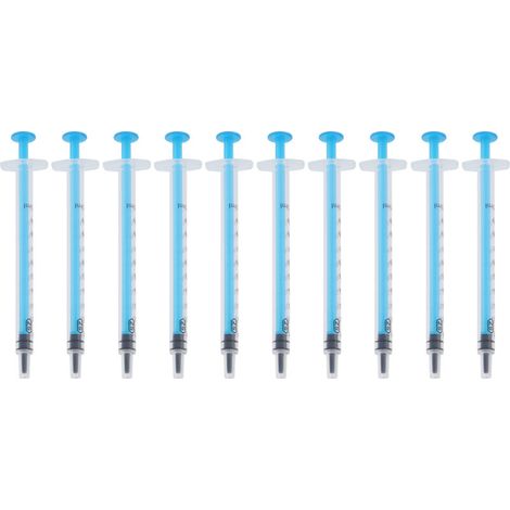 10 seringues jetables industrielles 1ml à embout droit pour applications manuelles