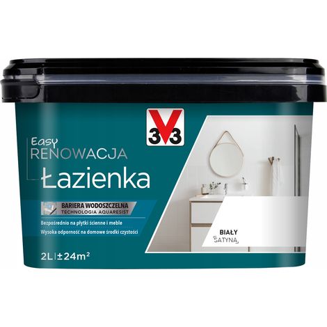 V33 PINTURA PARA RENOVACIÓN DE BAÑO FÁCIL 2l BLANCO 1 unidad. (1/5)