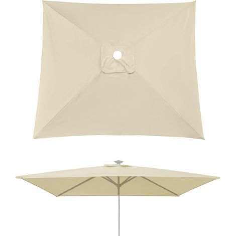 2x3m 3X3 2X2 Ersatzmarkise, 4 6 8 Streben Rechteckig/Quadratisch Sonnenschirm Ersatzdach, Wasserdicht U30+ Atmungsaktiv Waschbares Polyester, Abdeckung für Garten Terrasse Strand (Beige, 2X2m) (1/5)
