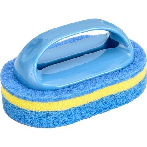Brosse À Récurer - Poils Éponge Rigides - Pour Salle De Bain Cuisine Toilettes - 16 X 10 Cm - 1 Pièce (1/5)