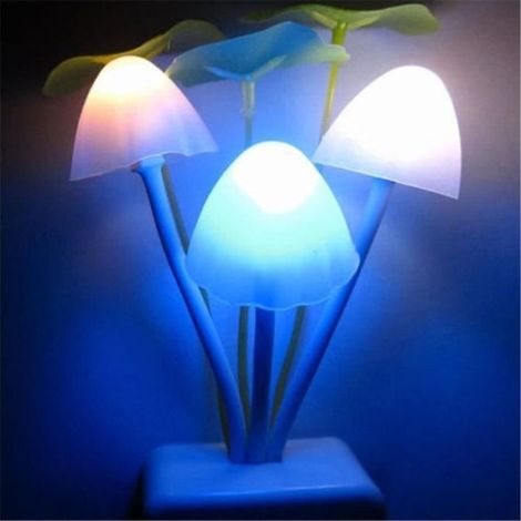 LED-Nachtlicht mit Sensor, Pilzlampe, romantische und farbenfrohe Dekoration für Zuhause, EU-Stecker (1/5)