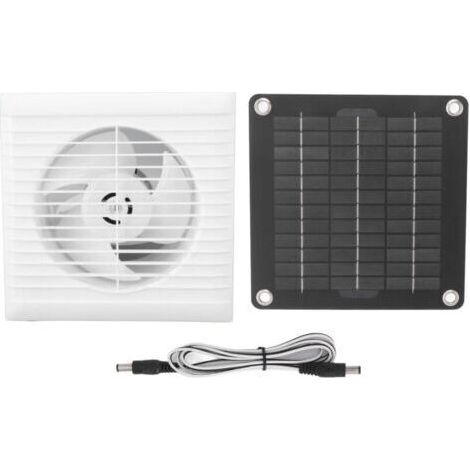 BUNTHAUS Ventilateur d\\\\'extraction solaire IP67 étanche 6 pouces sûr 10W 12V ventilateur de panneau solaire pour poulailler hangar maison pour animaux de compagnie