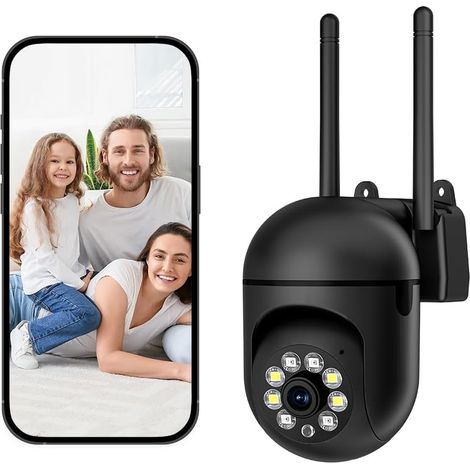 Camera de Surveillance Exterieure IP WiFi 2.4 + 5G HD 1080P Zoom x4 Suivi Humain Vision Nocturne Couleur (1/5)