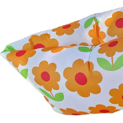 Aufblasbarer Strandstuhl, tragbar und faltbar, aus Polyesterfaser, bequem und strapazierfähig, ideal für Outdoor-Aktivitäten wie Wandern, Picknicks und Musikfestivals. Sonnenblumenmuster, 170 x 80 cm. (1/5)