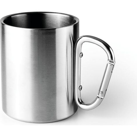 IBILI - Tazza con moschettone 350 ml, acciaio inossidabile 18/10, doppia parete (1/2)