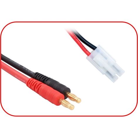 Charging Cable 4mm Bullet Plug - Tamiya 300mm