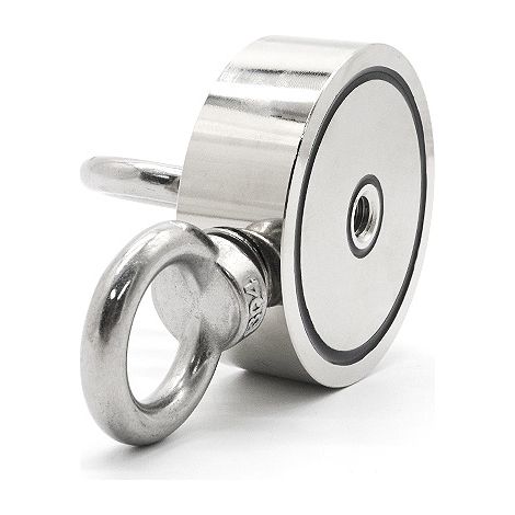 Kit De Peche A L Aimant - Aimant Néodyme Double Face 660 Lbs - Pour Récupération Sous-Marine Et Chasse Au Trésor - 1 Pièce (1/4)