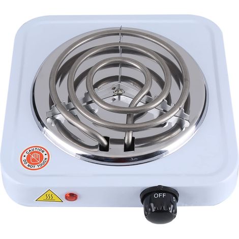 Plaque Chauffante électrique Petite, Cuisinière 1 Plaque de Cuisson 1000W Plaque Chauffante de Voyage Réchaud de Camping Température Réglable, pour café Eau thé Préparation (1/5)