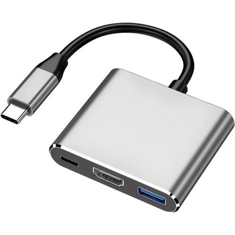 Adaptateur multiport USB-C vers HDMI 4K, USB 3.0 et charge rapide USB-C PD - BEIJIYI (1/5)