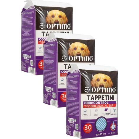 KIT SET 3 PZ MAURY'S TAPPETINI ASSORBENTI PER ANIMALI 60 X 60 CM 30 PZ