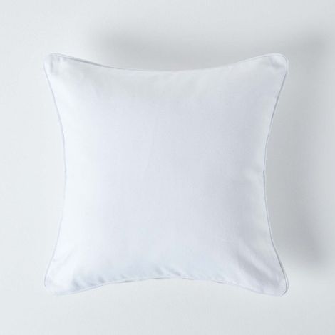 HOMESCAPES Housse de coussin Uni Blanc cassé, 30 x 30 cm