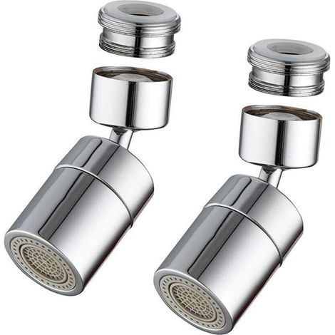 2-teiliger Strahlregler, wassersparend, 360° drehbarer Strahlregler mit Doppelstrahl für Küchen-/Badarmaturen (1/5)