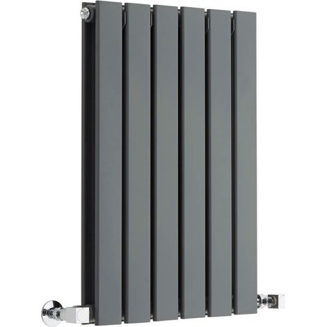 Milano Alpha Anthracite Horizontal Double Flat Panel Radiator - 635mm x 420mm