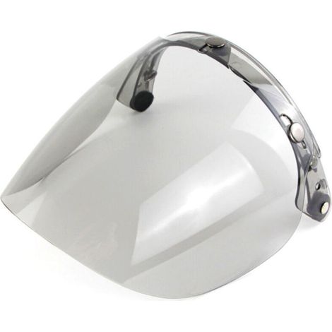 Visière de casque ouvert pour moto lentille à bulles 3 boutons-pression (1/4)