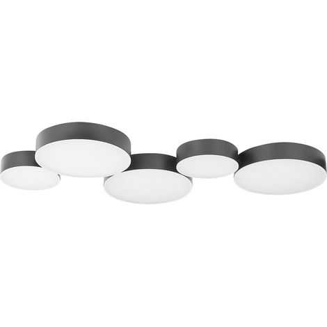 Plafoniera in metallo oro con 5 fuochi e LED integrati Luga (1/5)