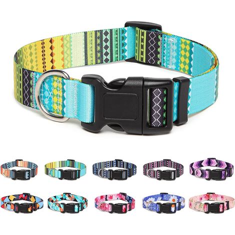Collier de chien en nylon réglable (Bohemian Yellow-S) (1/4)