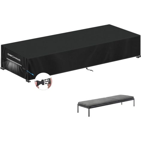 Gartenliege Abdeckhaube 220x80x40cm Wasserdicht UV-Beständig 420D Oxford (1/5)