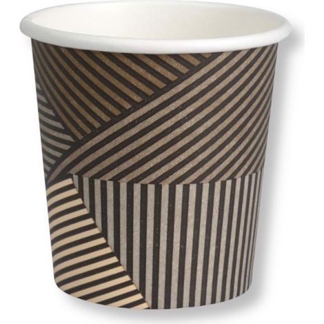 Papierkaffeebecher 100ml Linien 50 Stück SUP