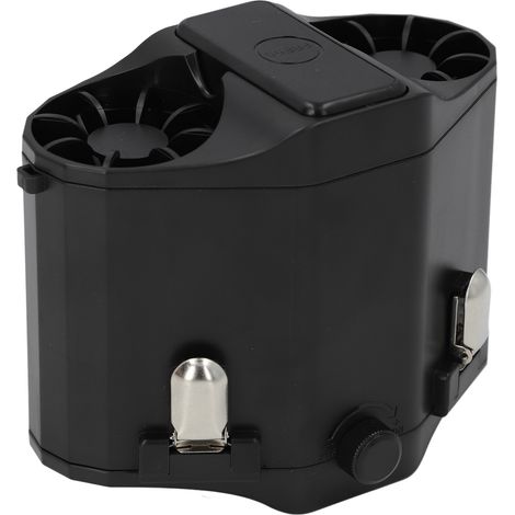 Ventilateur portable 10000mAh batterie rechargeable vitesse continue 3 en 1 pince ceinture cordon pour travail extérieur randonnée camping (1/5)