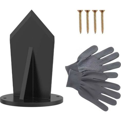Fendeur de bûches – Acier à haute teneur en carbone robuste – Convient pour le camping, les barbecues et les pique-niques (noir) (1/4)