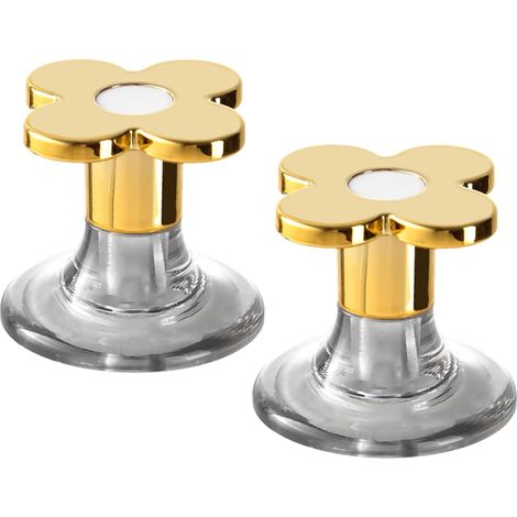 Outil de remplacement pour bouton-poussoir de chasse d'eau de toilette, en forme de fleur (1/5)