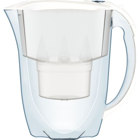Caraffa filtrante Aquaphor Amethyst da 2,8 litri + 3 cartucce, bianca