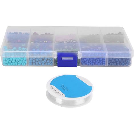 Kit de Perles Rondes et Carrées pour Fabrication de Bijoux DIY - Bracelets et Colliers