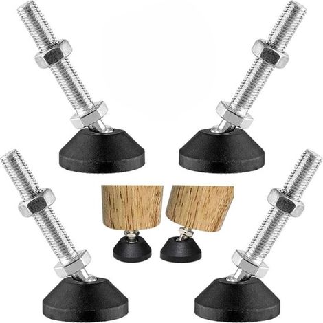 Verstellbare Füße M8 x 50 x 50 mm, Tragkraft 450 kg, höhenverstellbar, verstellbare Möbelfüße (1/5)