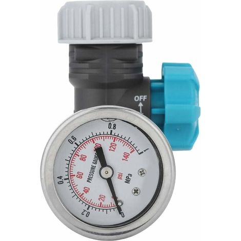 Régulateur de pression d'eau réglable avec manomètre pour irrigation, laiton, filetage mâle G3/4 pouce, débit stable, jardin et arrosage automatique, accessoire robuste. (1/5)
