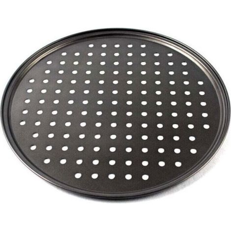 Plaque A Pizza Perforee - Acier Au Carbone - Diametre 28 Cm - Hauteur 1 Cm - Antiadhesif - Pour Four Jusqu A 260 C - 1 Piece (1/4)
