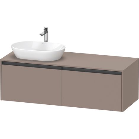 Lavabo consola Duravit Ketho.2, suspendido, corte de lavabo