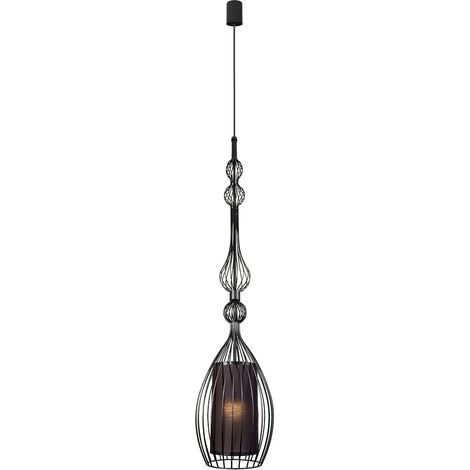 Suspension Nowodvorski ABI noire métal Ø22 E27 1x40W (1/3)