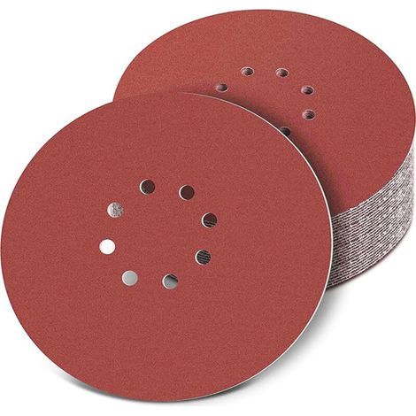(30 Stück, Körnung 120–240) 225-mm-Schleifscheibe, kreisförmige Schleifscheibe, 8-Loch-Schleifpapier für Schleifmaschinen, Schleifpapier für Trockenschleifer und Giraffenschleifer (1/5)