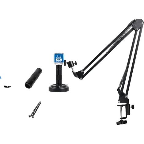 Microscopio digital, aumento de 150X, compatibilidad con HDMI y USB Tipo-C, soporte estándar, 4K 60MP HDMI USB Tipo-C (1/2)