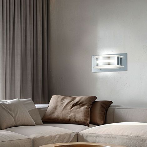 5 watt COB-LED lampada da parete design luce metallo cromato interruttore moderno TRIO 222070106
