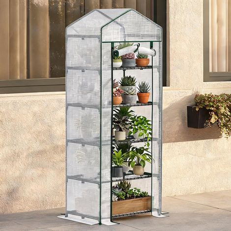 Serre de jardin transparente y Verde en acero PE 69 x 49 x 193 cm (1/5)