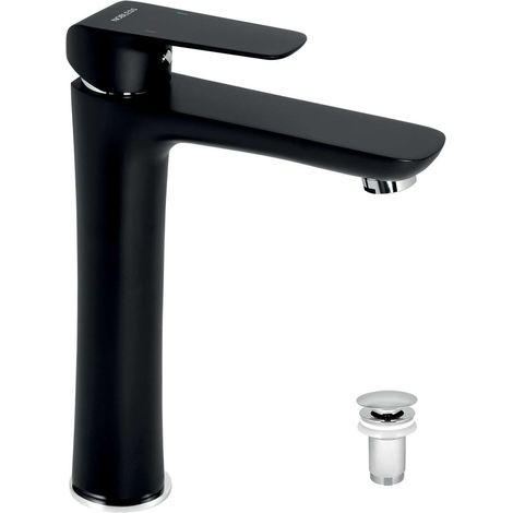 Novaservis Nobless Tina - Waschtischarmatur mit Ablauf, schwarz matt 38503,5