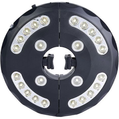 Patio Umbrella Light 24 LED Umbrella Pole Lamp for Patio Umbrellas Camping Tents Black (1/5)