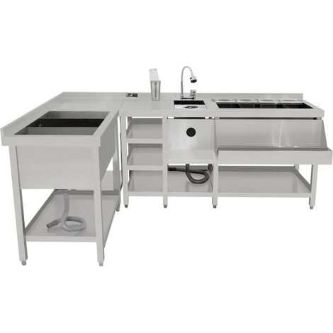 Deluxe-Cocktailbar-Station mit Eisbrunnen und modularer