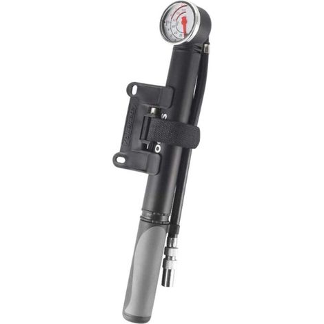 Pompe à vélo avec manomètre, 80PSI AV/FV Pompe à Air VTT Mini Portable en Alliage d'aluminium Pompe à Haute Pression Manuelle,ladacèe (1/5)