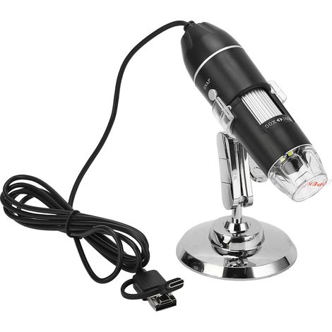 3-in-1-Digitalmikroskop mit USB-Anschluss, HD-Vergrößerung (1600x), kabelgebunden, tragbar, für iOS (1/5)