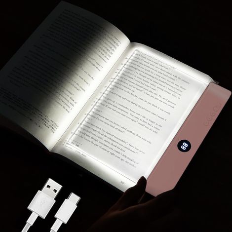 Lámpara de lectura LED plana, 3 modos de color, recargable