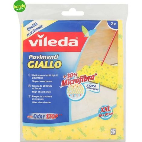 Panno Pavimenti Pannogiallo Pz 2 Cm 59X50 Vileda (1/2)