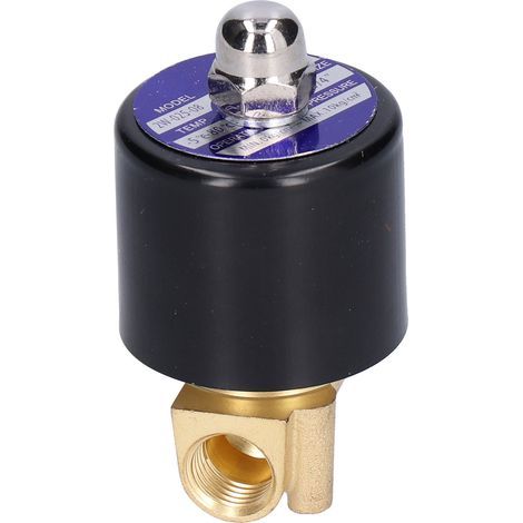 Électrovanne électrique petite normalement fermée pour eau, air et diesel 1/4 po 2W-025-08AC220V. (1/5)